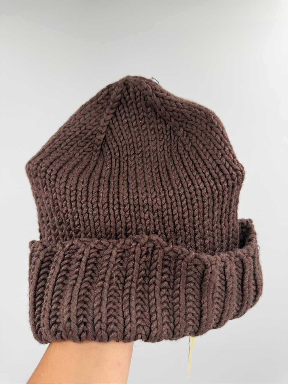 Echo brown knit beanie hat one size new with tags